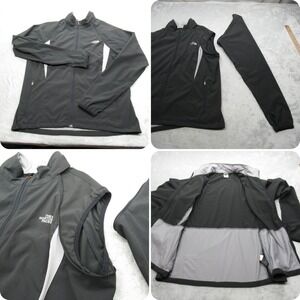 North Face Flight Jacket Mens Large Black Removable Sleeves Light Pack Run Jog